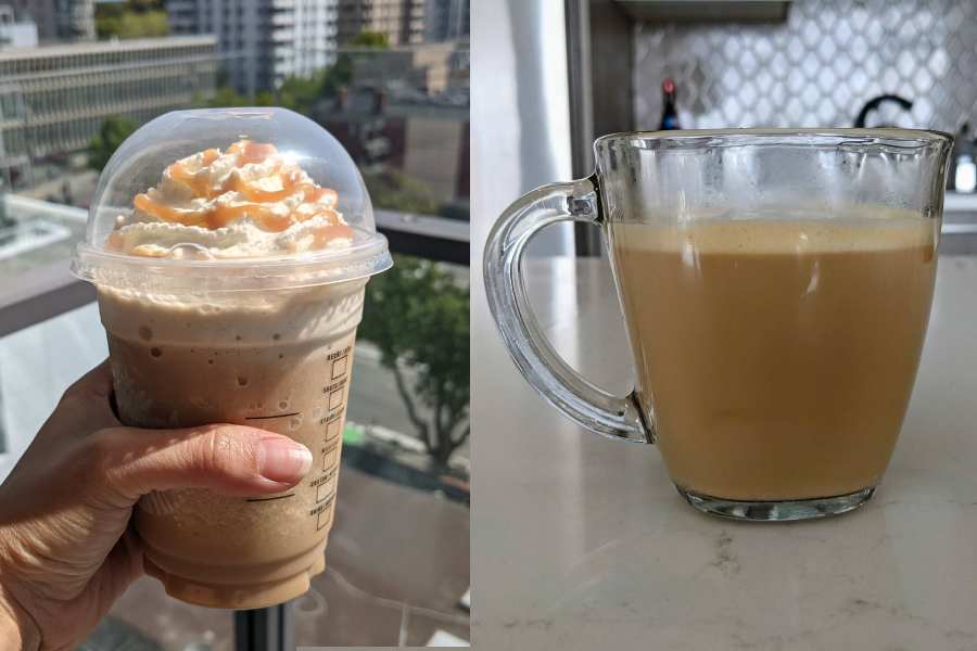 Frappe vs Latte Appearance