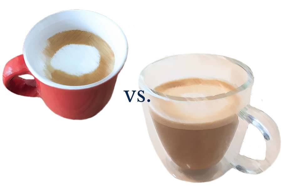 Macchiato vs Cortado