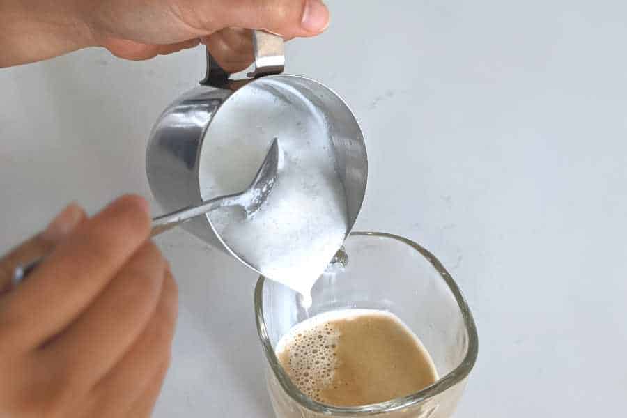 Push foam with spoon