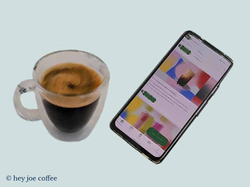 how to order decaf on the starbucks app