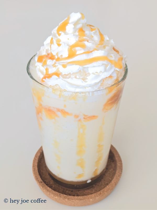 Homemade Vanilla Bean Frappuccino with Caramel