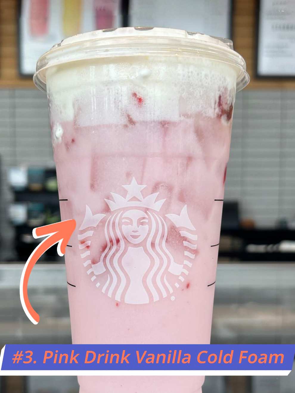 Pink Drink with Vanilla Cold Foam