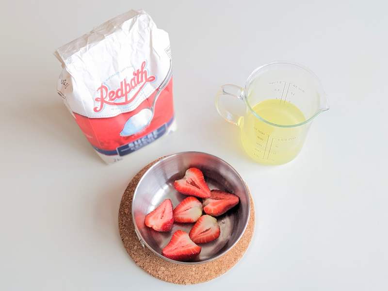 Blended Strawberry Lemonade Ingredients