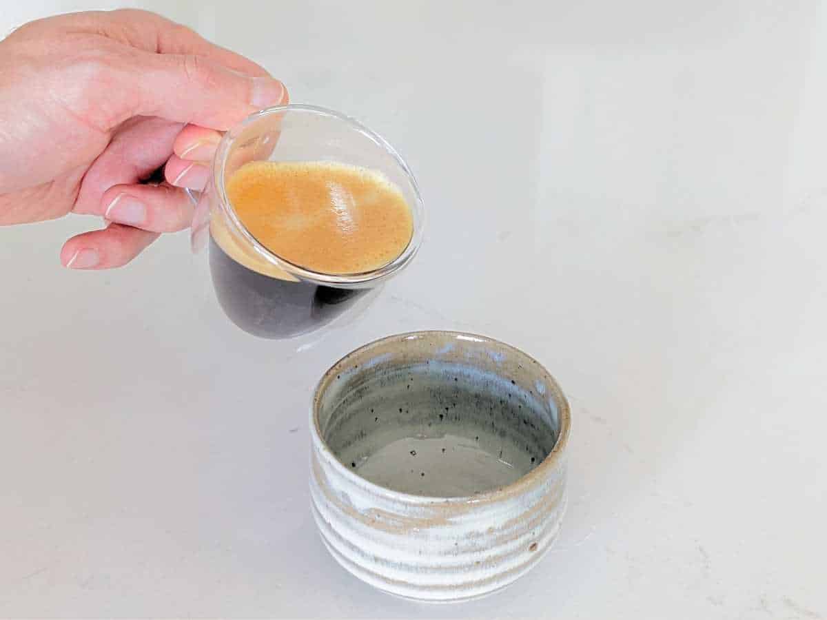 Strong Espresso Into Mug