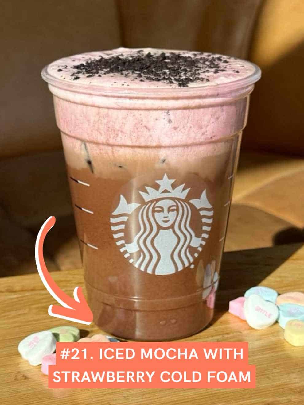 Iced Mocha with Strawberry Cold Foam