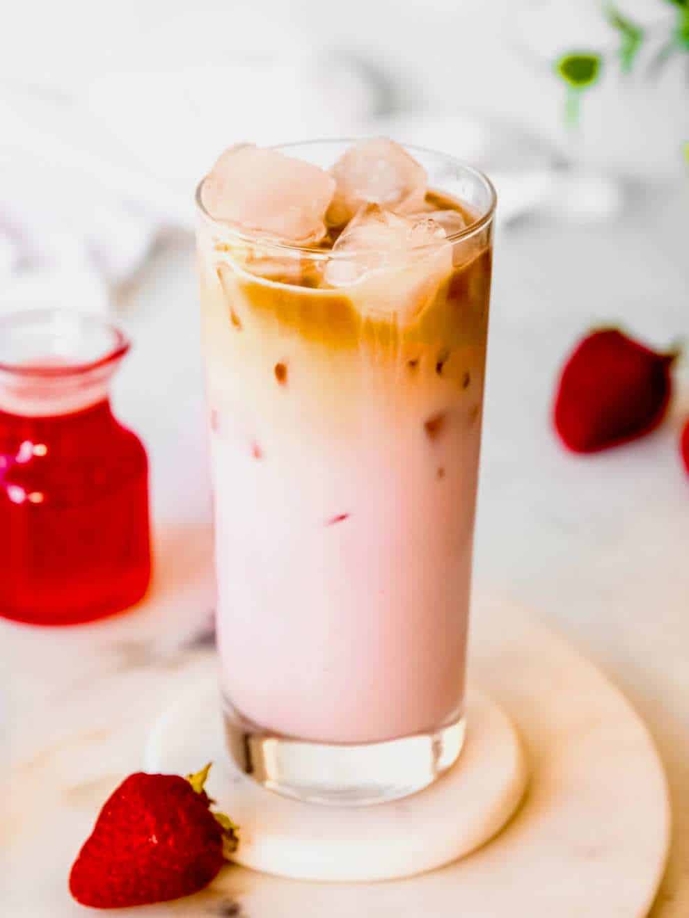 Iced Strawberry Latte