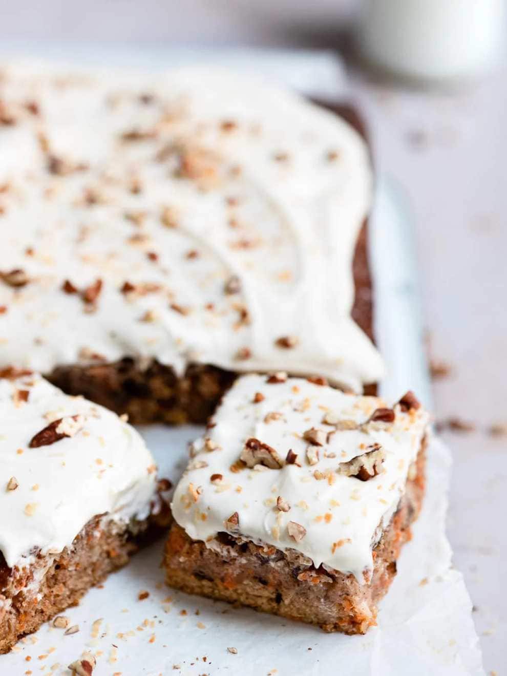 Blue Ribbon Carrot Sheet Cake