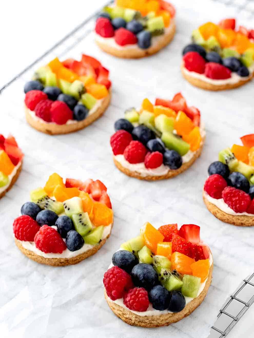 Healthy Easter Egg Fruit Pizza Cookies