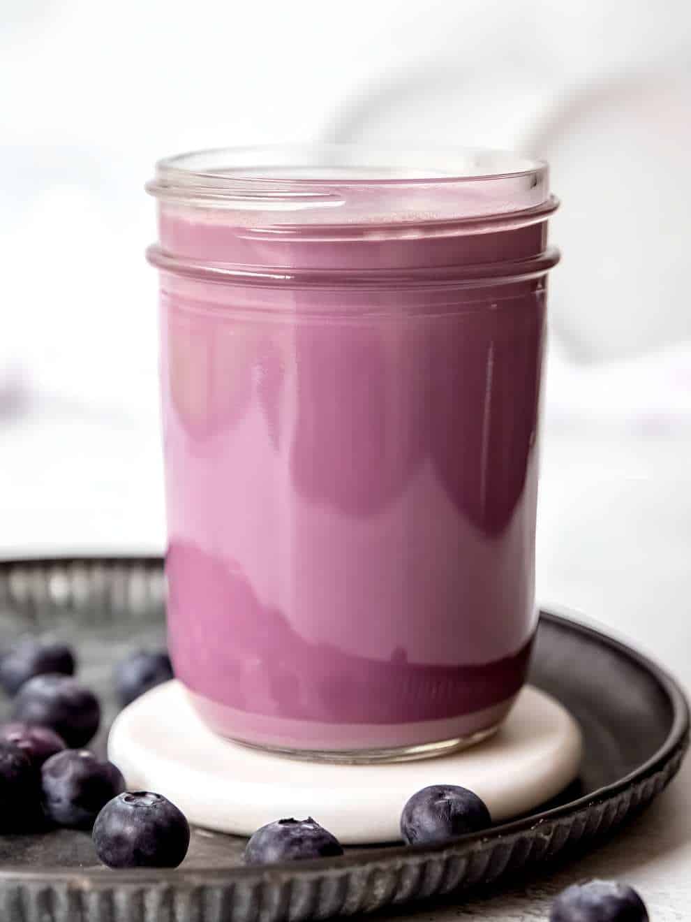 Homemade Blueberry Coffee Creamer