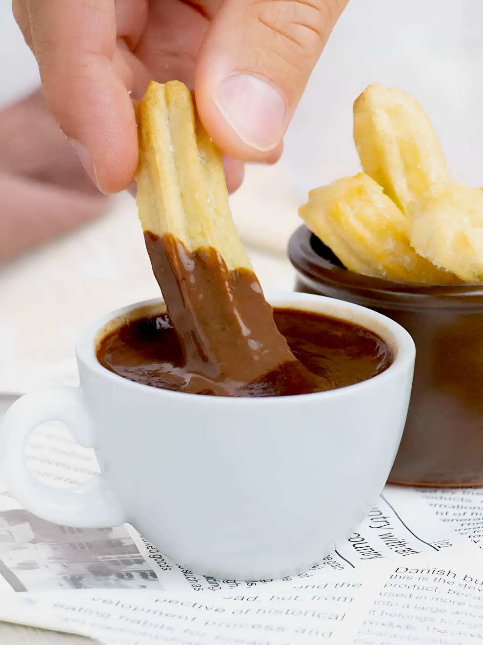 Air-Fryer Churros with Hot Chocolate Dip
