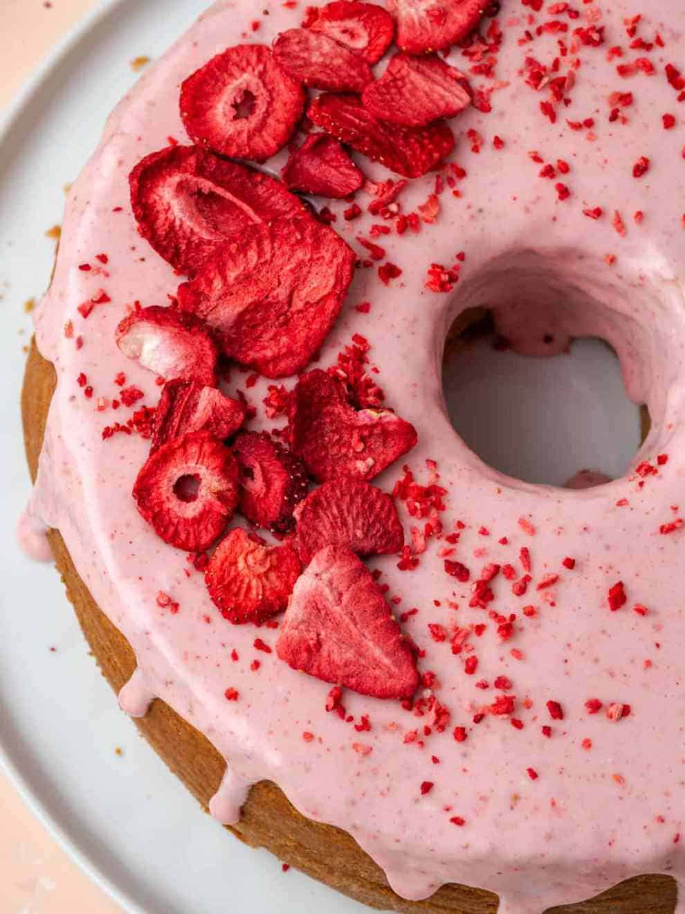 Gluten-Free Fresh Strawberry Pound Cake