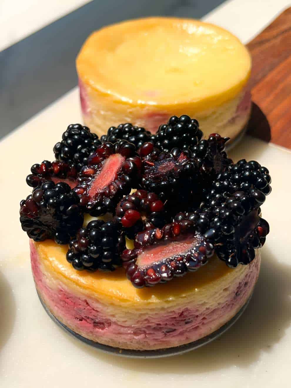 Lemon and Blackberry Cheesecake