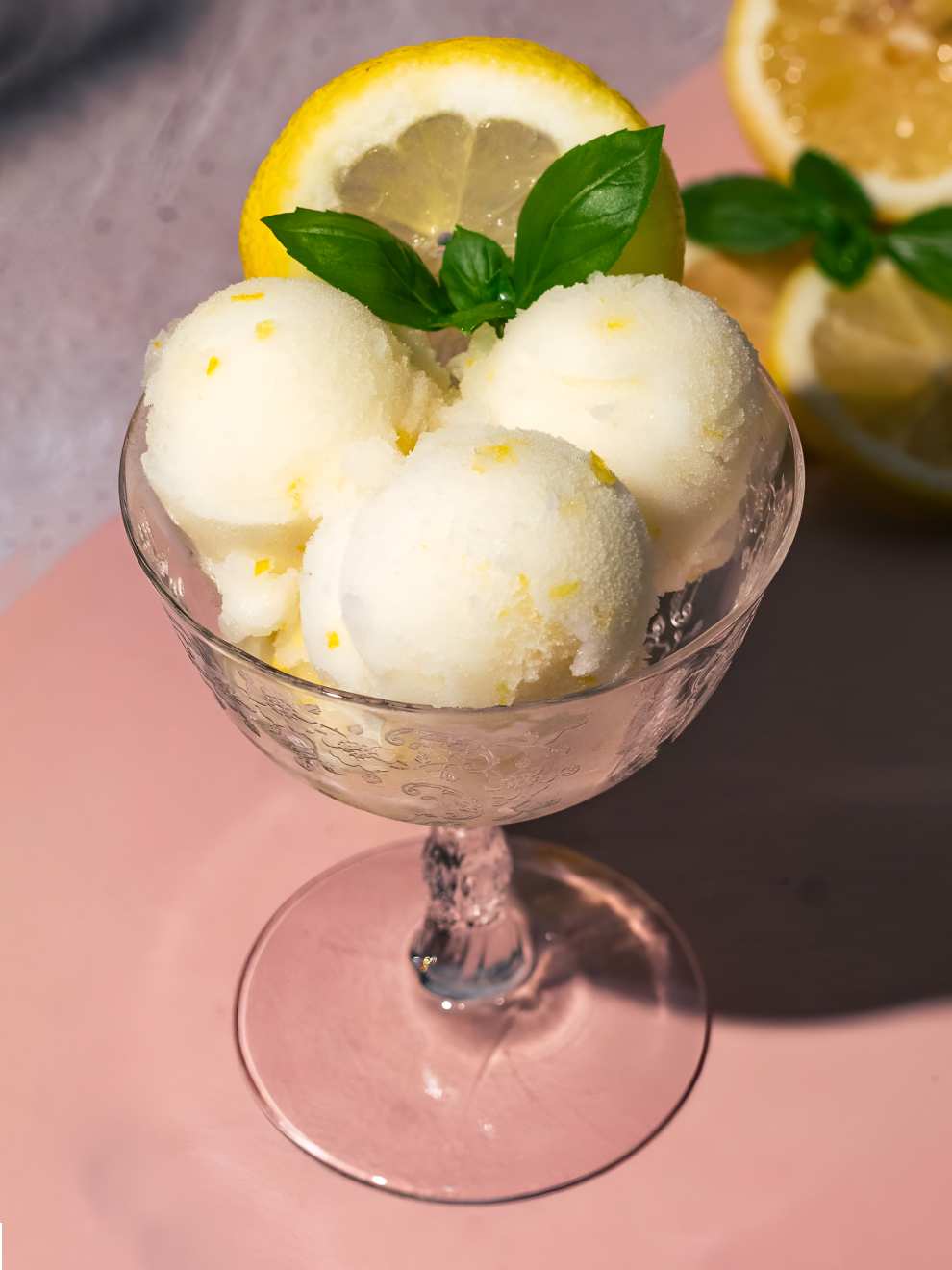 Lemon Basil Sorbet