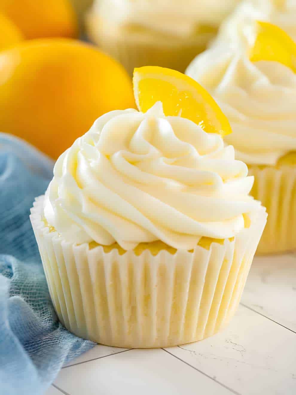 Lemon Cupcakes with Cream Cheese Frosting