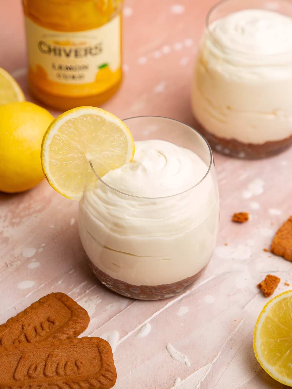 Lemon Curd Mousse with Biscoff Crumble