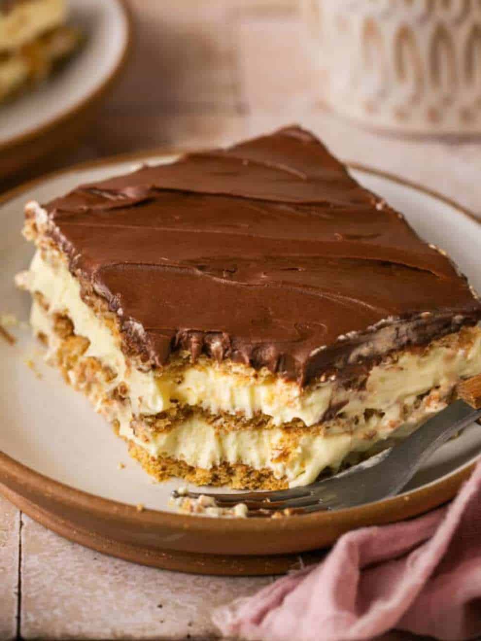 Lightened Up Chocolate Eclair Cake
