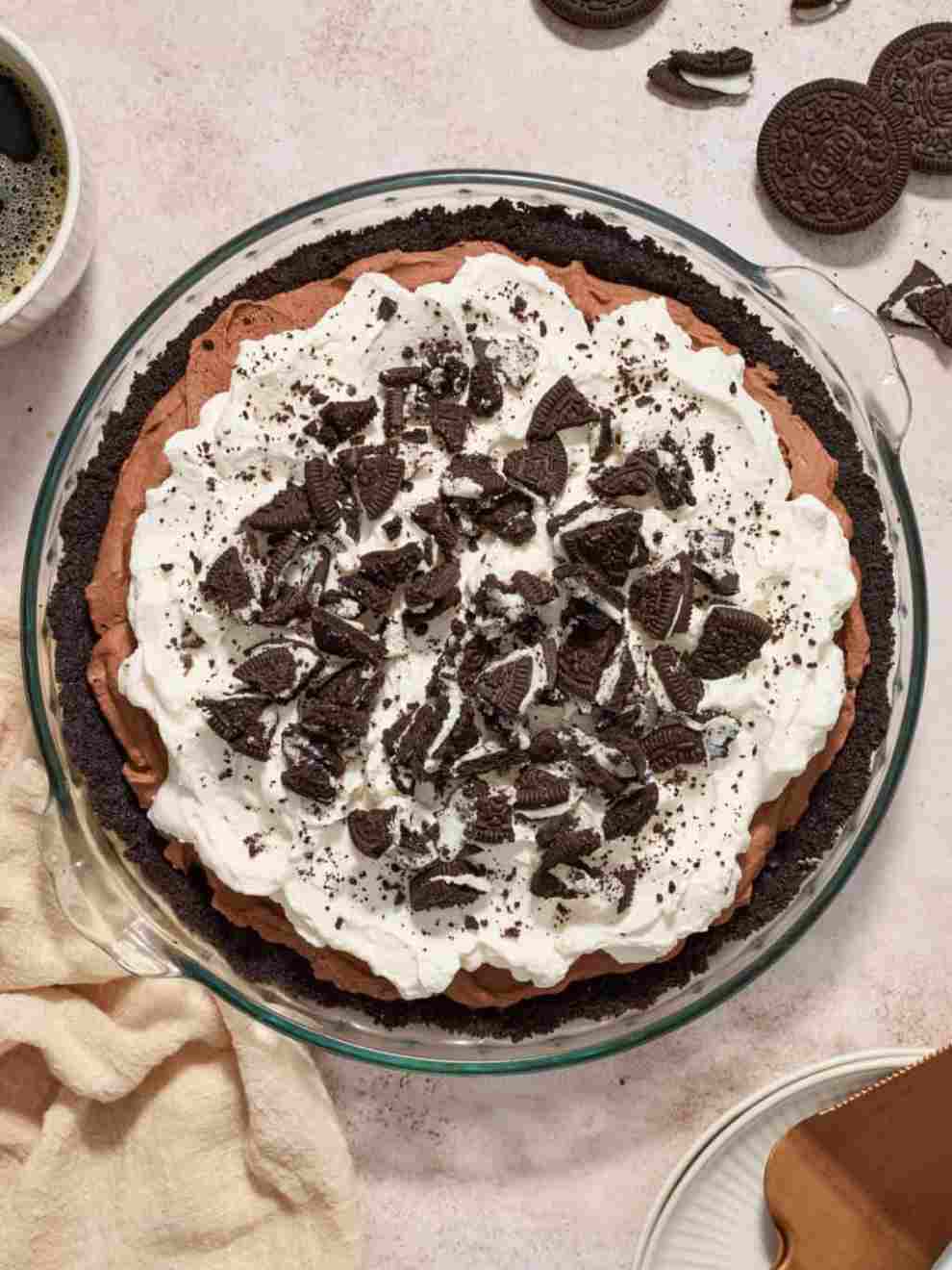 No Bake Chocolate Pie Recipe with Oreo Crust
