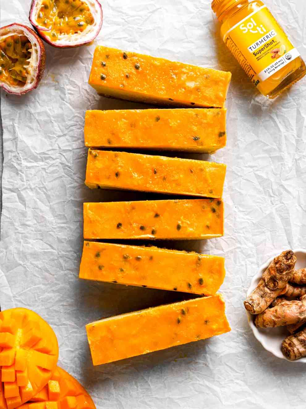 No Bake Passion Fruit Mango Cheesecake Bars
