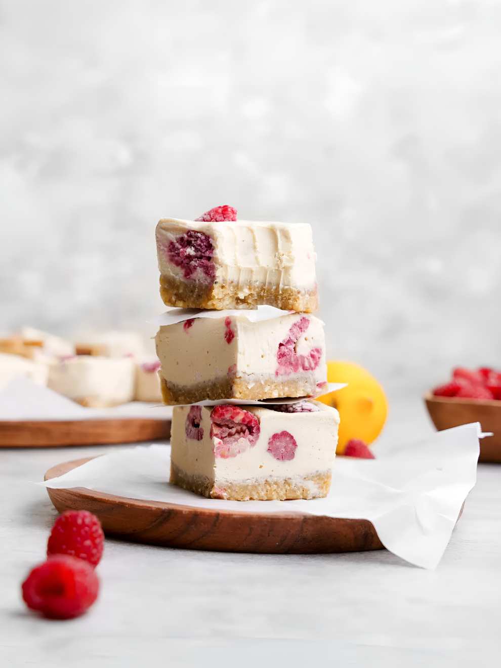 Raw Vegan Lemon Raspberry Bars