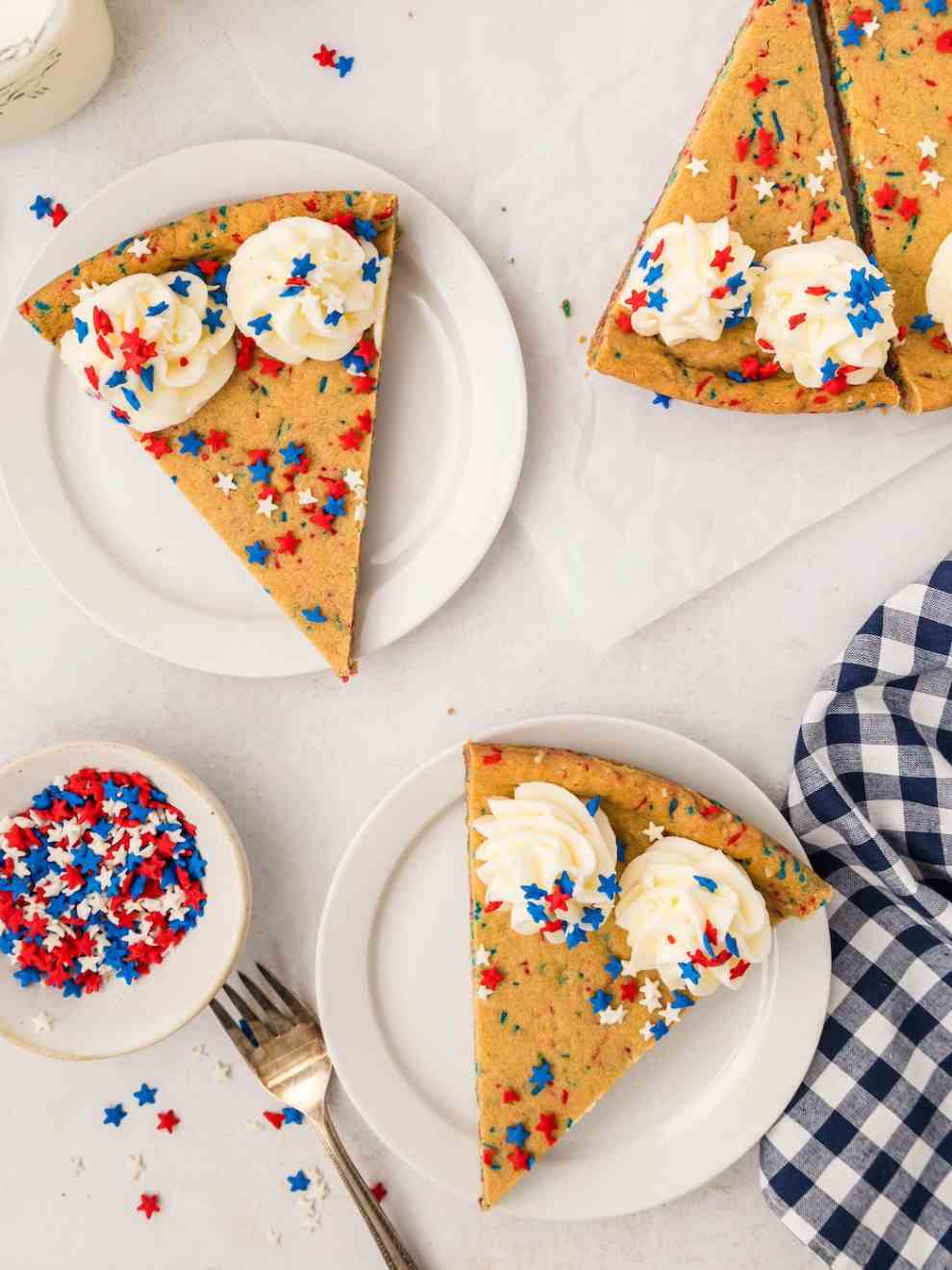 Red White & Blue Cookie Cake