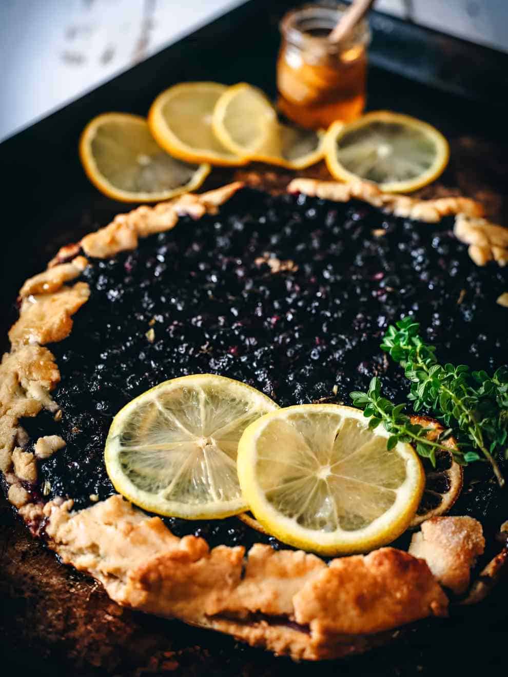 Rustic Lemon Blueberry Galette