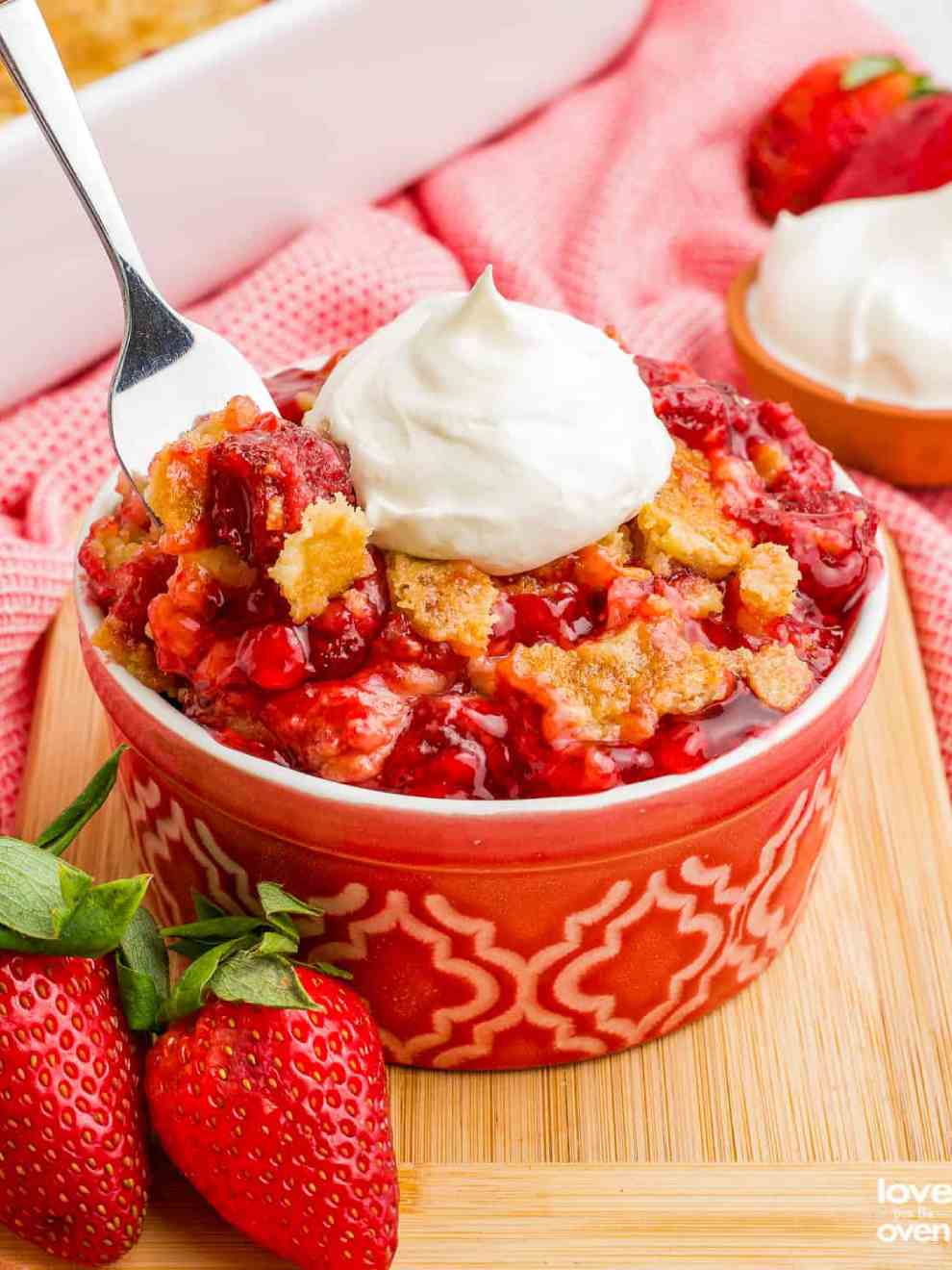 Strawberry Dump Cake