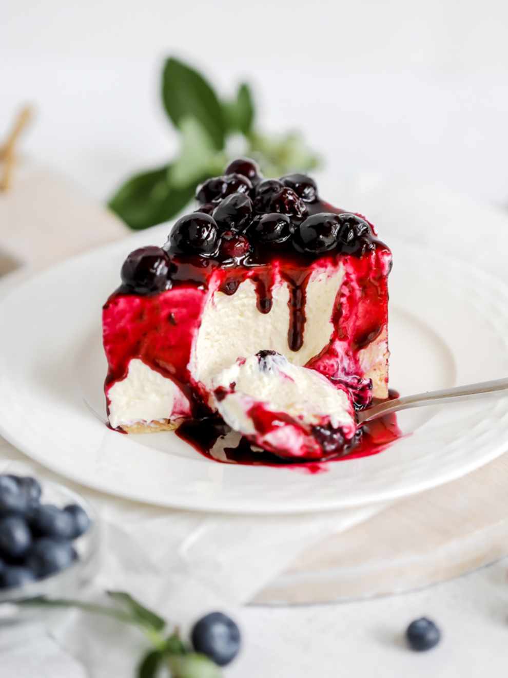 Blueberry No Bake Cheesecake