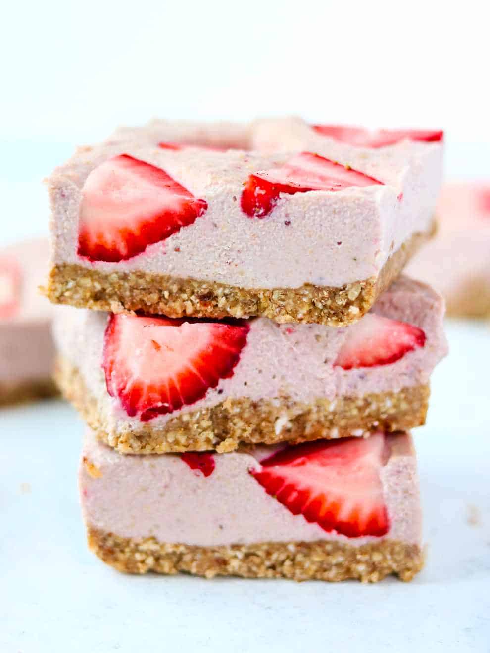 Paleo Strawberry Cheesecake Bars