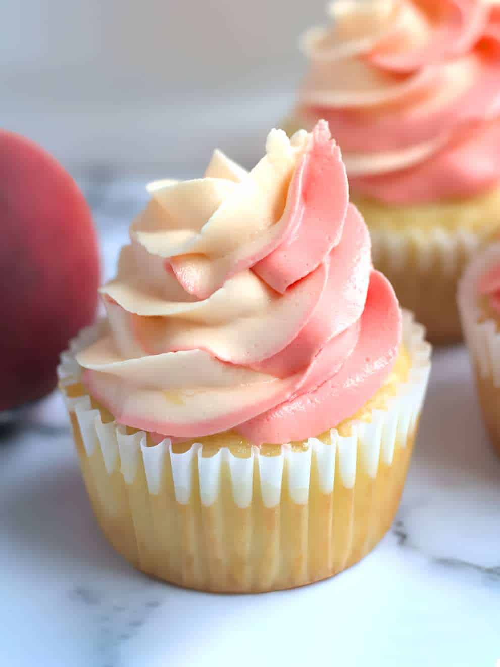 Peach Bellini Cupcakes
