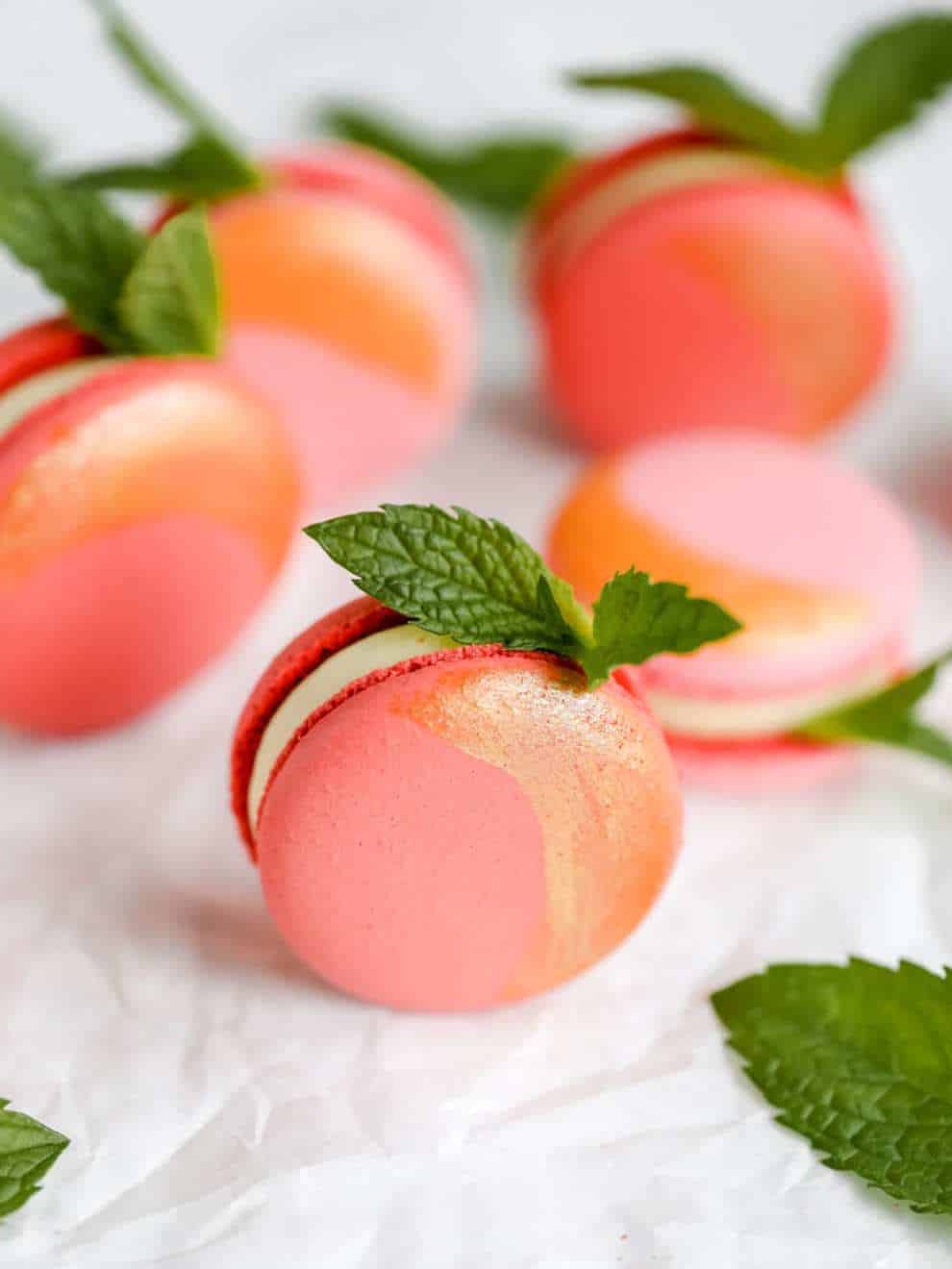 Peach Macarons