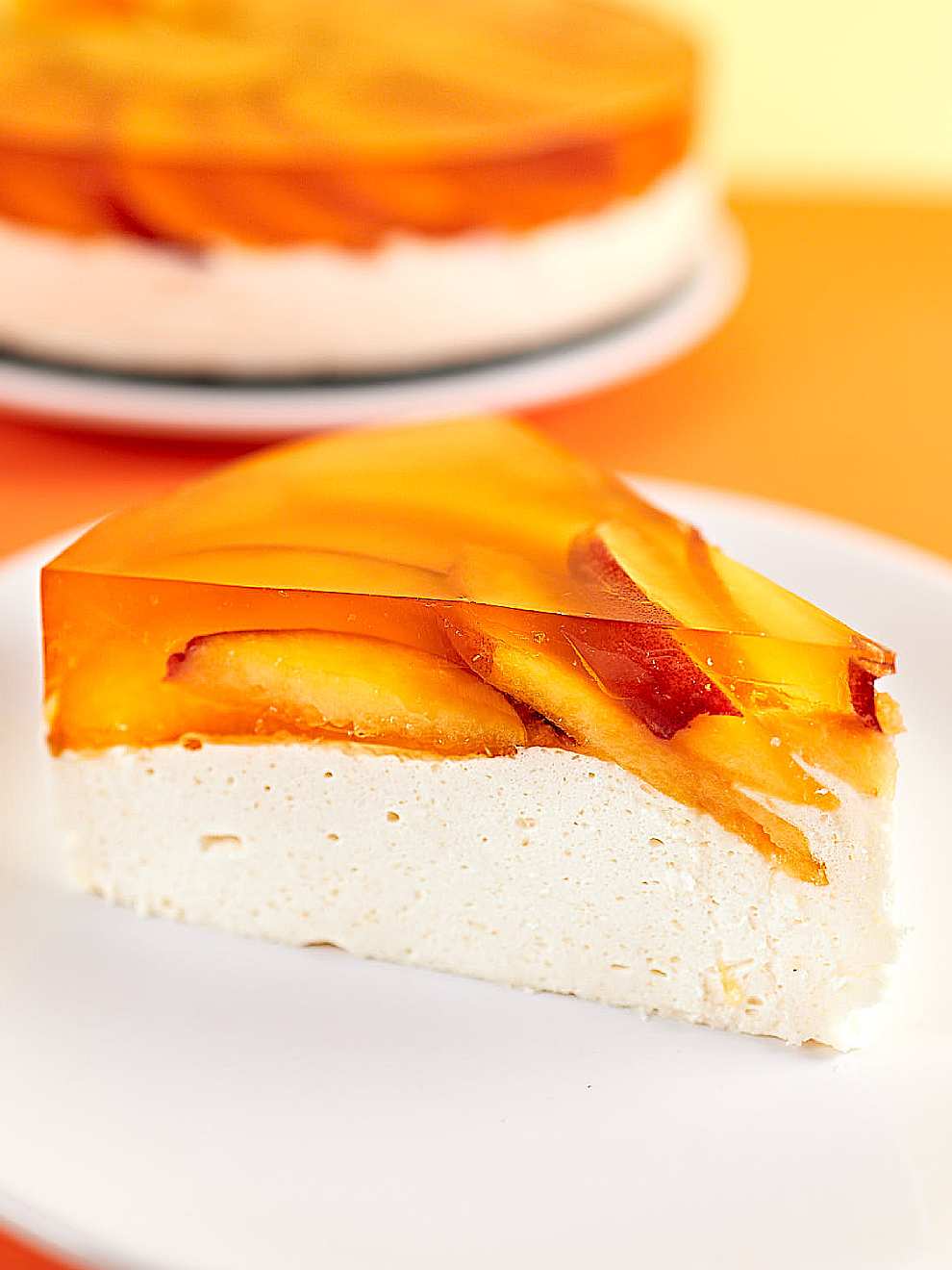 Peaches and Cream Jello Cake
