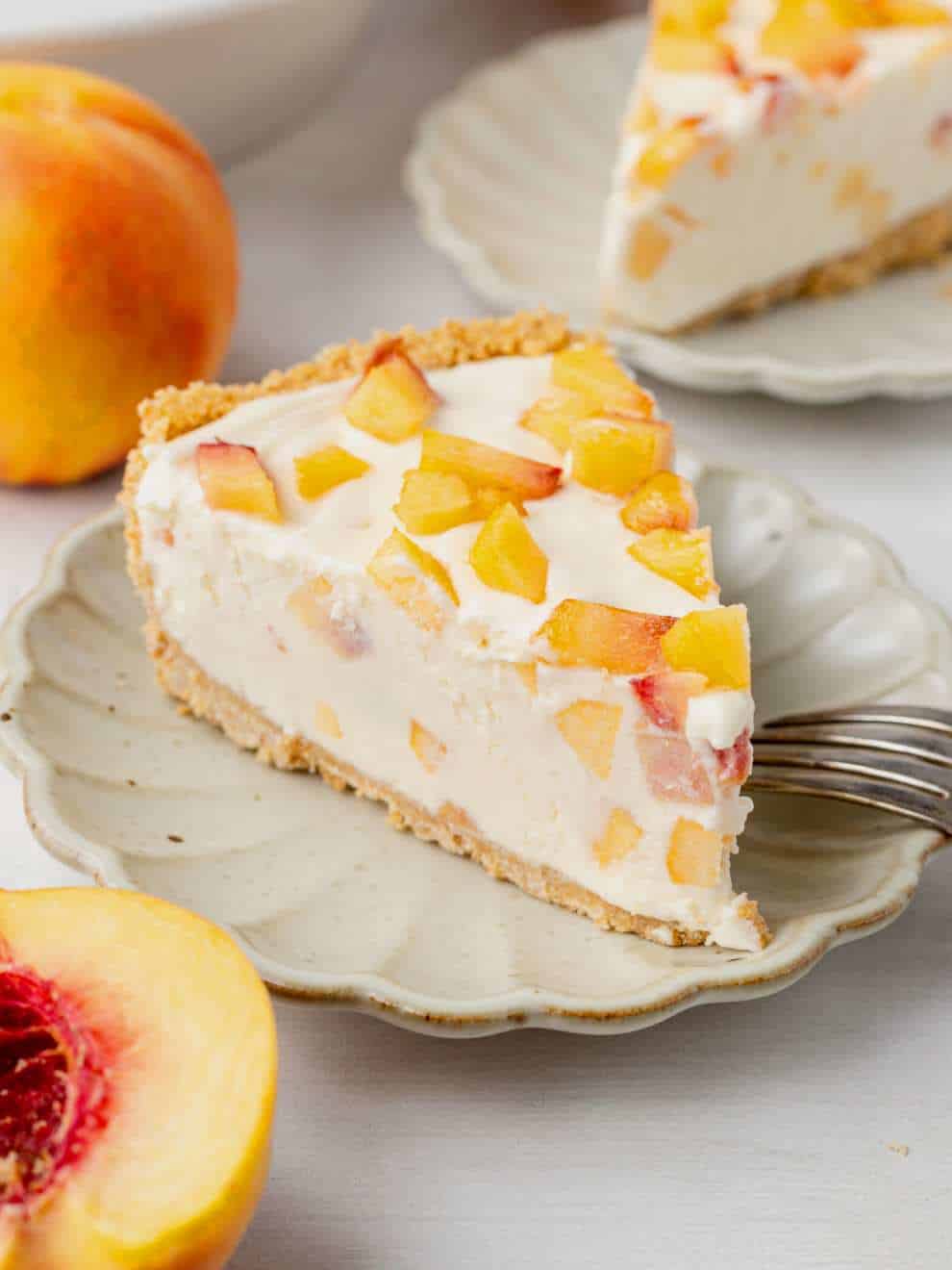 Peaches and Cream Cheesecake
