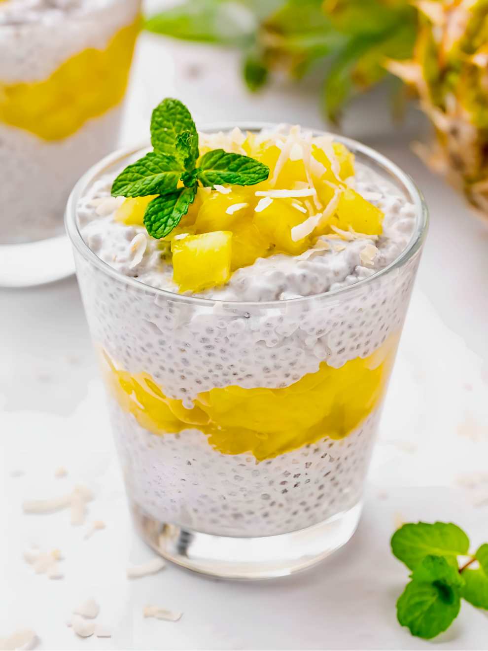Pineapple Coconut Chia Pudding
