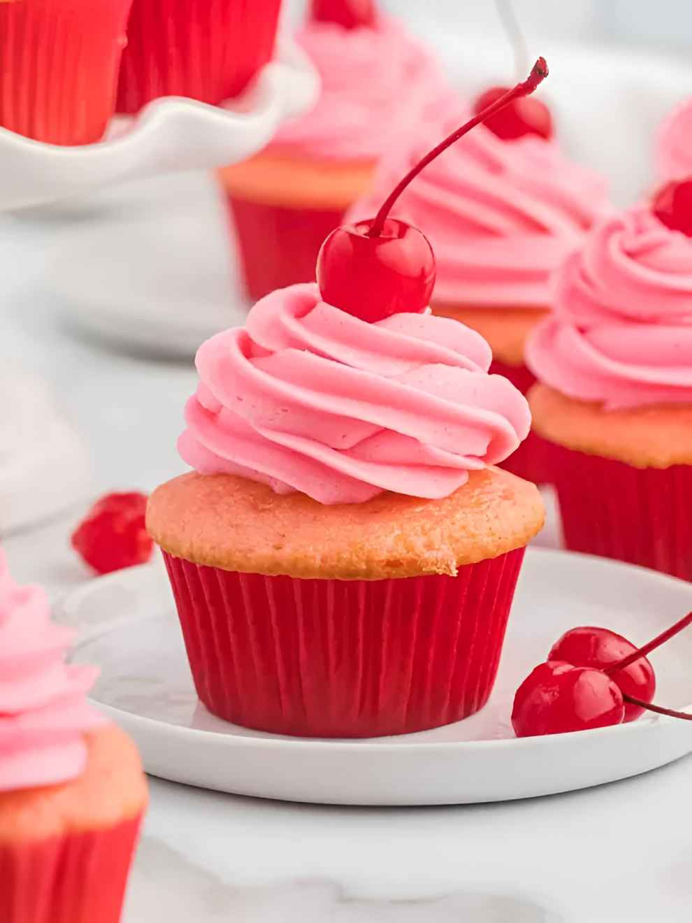 Cherry Almond Cupcakes